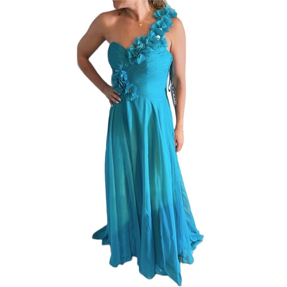 Jovani One Shoulder Gown - Picture 1 of 4